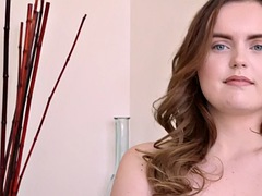 River shows off her heavy natural tits and delicious round ass