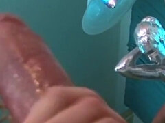 Sexy MILF enters the waiting room but with a cock fucking her time goes by fast