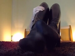 Amatoriale, Piedi, Femmina, Dominazione femminile, Piede fetish, Francese, Nylon, Orgasmo