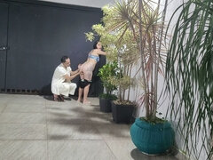 Amateur, Mamada, Morena, Casero, Latina, Al aire libre