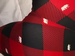 Melove Sexy Butt in Tight Red & Black Pants