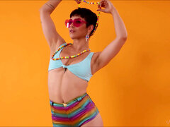 Brunetka, Masturbace, Softcore