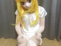 kigurumi in pajamas vibrating