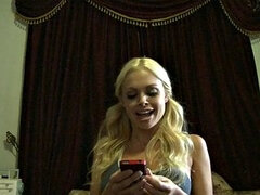 Duży kutas, Duże cycki, Blondynka, Obciąganie, Cycki