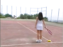 Girl-On-Girl tennis 2 molten teenagers play more than tennis.