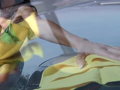 MILF Rachel Starr - Car Wash prelude to passionate sex - hardcore with cumshot