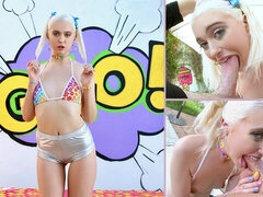 Rit, Bikinke, Blondinka, Fafanje, Prišlo v usta, Zunanji izliv, Obrazno, Joške