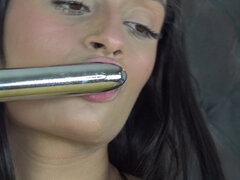Brunette Teen Teases with Wild Toy Solo