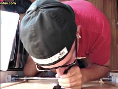 Gloryhole IR amateur dilfa without condom with black cock after blowjob