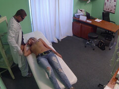 Amateur, Blonde, Sucer une bite, Médecin, Léchez, Massage, Orgasme, Pov