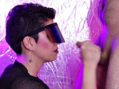 Retro futuristic cum licking!