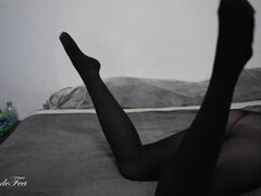 Cieca, Fetish, Fatto in casa, Nylon, Pantaloncini sintetici