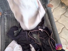 Leie, Geschnappt, Handjob, Masturbation, Im freien, Höschen, Öffentlich