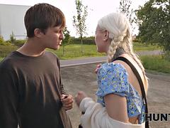 HUNT4K. Hunter found a young and tight pussy in the park and fucked her roughly afterwards