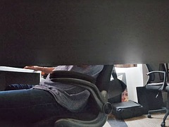 Slutty secretary. I enter his office. I suck him under the table, he cums in my mouth, I swallow eat all and leave