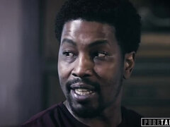 Stor kuk, Stora tuttar, Creampie, Snopp, Doggystyle, Ebenholts, Hårig, Naturliga tuttar