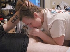 Amatorka, Obciąganie, Para, Wytrysk do ust, Obciąganie, Domowej roboty, Mamuśka