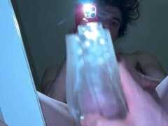 18 jaar, Enthousiasteling, Sperma shot, Pop, Masturbatie, Alleen, Tiener