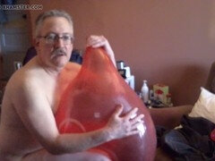 Vintage gay dude indulging in some solo fun