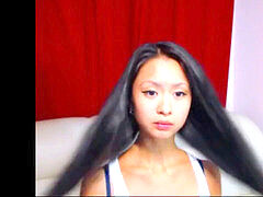 lovely lengthy Haired japanese Stripteasing, Long Hair, Hair