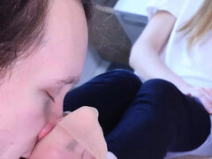 Ruskeahiuksinen, Tsekki, Eurooppalainen, Nais alistaja, Fetissi, Jalkafetissi, Nyloni, Orja