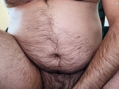 Enthousiasteling, Grote lul, Sperma shot, Daddy, Europees, Harig, Masturbatie, Alleen