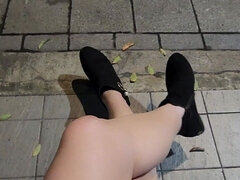 18, Ázijskej, Honění, Ladyboy, Vonku, Sólo, Teenka