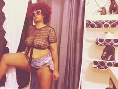 Mulher linda e grande, Negroa, Gordinho, Masturbação