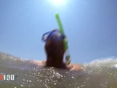 Hot amateur MILF gets pounded on the beach