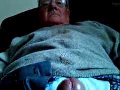 Jerking off and cumming with 95 year old grandpa