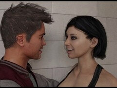 3 dimensionaal, Enthousiasteling, Kont naar mond, Grote kont, Bruinharig, Spel