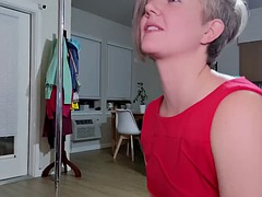 Amatør, Stor kukk, Par, Runke, Sexy undertøy, Synsvinkel, Softcore, Pupper