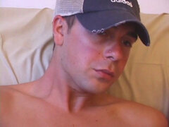 Vincenzo, Skylerr, and Shane snuggle on the sofa. Both Shane and Vincenzo turned on by dumping loads over Skylerr