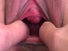 아시안, 엉덩이, 큰 가슴, 핑거링, 일본인, 대단히, 보지, 분출