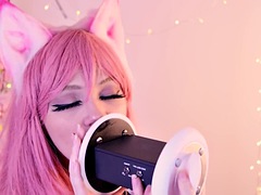 Maimy ASMR Pink Fox Ear Licking