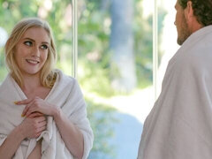 Blondine, Pik sutte, Hundestilling, Håndjob, Slikning, Fisse, Stripning, Teenager