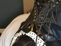 Amateur, Blonde, Tir de sperme, Fétiche, Latex, Masturbation, Solo