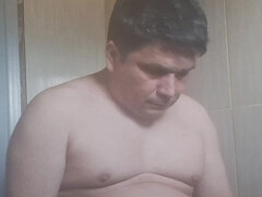 Enthousiasteling, Badkamer, Mollig, Pissen, Alleen