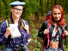 Kont, Dubbele penetratie, 1 man 2 vrouwen, Logement, Roodharige vrouw, Strippen, Tiener, Trio