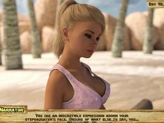 POV with big-boobed stepdaughter on Lewd Island