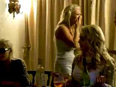 Nana, Gros seins, Blonde, Le plan cul à quatre, Lesbienne, Léchez, Nénés, Rétro ancien