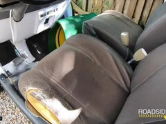 Roadside - Short Haired Redhead Gets Fucked By Mechanic's Big Cock