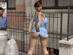 Just Married - S1 Ep1 - Emily Showed Her Ass and Panties Publicly on Her Husband's Video Call