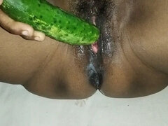 Amateur, Hembra, Comida, Indio, Masturbación, Coño, Solo, Esposa