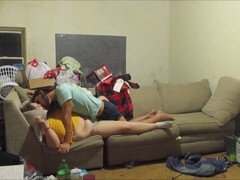 Leie, Amerikanisch, Blasen, Geschnappt, Gehörnter ehemann, Ehemann, Milf, Orgasmus