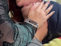 My stepsister gives an incredible French kiss that drives me wild