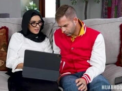 Watching porn with my hijab best friend