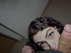 Tricked tattooed slut fucked by an agent in POV in doggy style