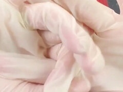 Gfe:redhead Goth Girl Makes You a Fan of Handjob with Gloves