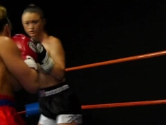 Topless Boxing - fetish lesbian femdom with Ariel X